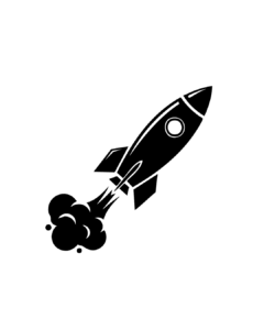 Rocket launch illustration representing company innovation and growth in 2021