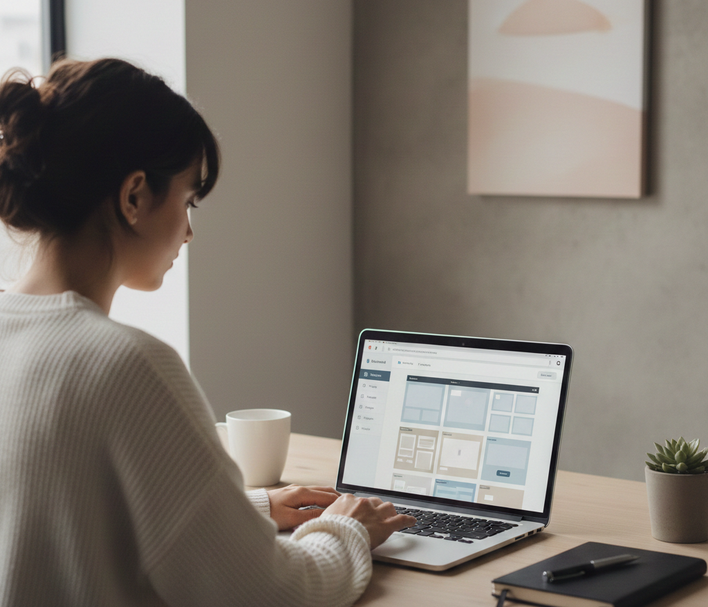 Small business owner comparing website builders to choose the best website maker small businesses can use for growth.