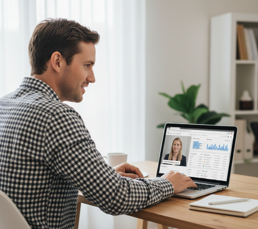 outsourcing google ads australia with business owner working with online expert.