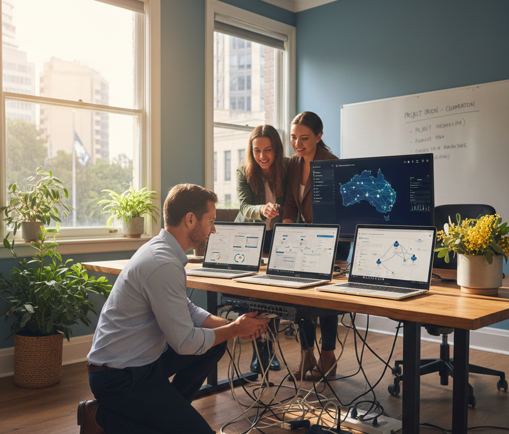 IT consultant helping with small business IT setup in Australia