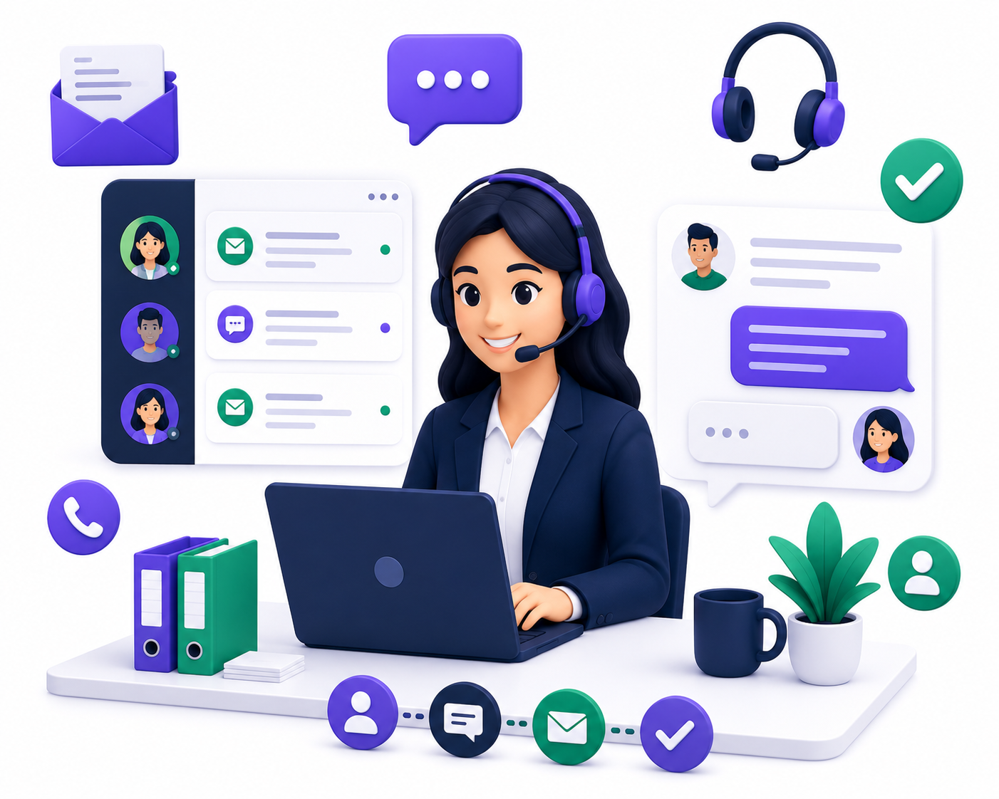 Customer support email and chat